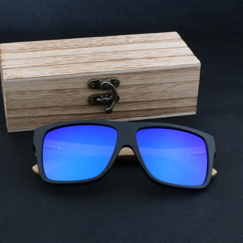 

PC Frame Bamboo Wooden Legs Sunglasses Polarized Glasses for Women and Men UV 400 Designer Luxury Brand Vintage Trending Fashion