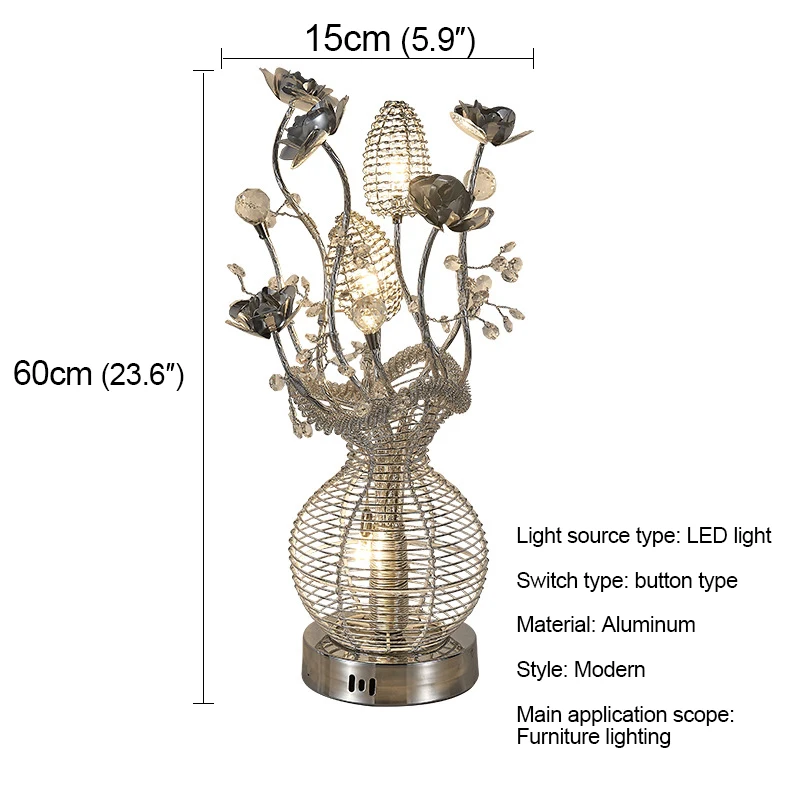 ULANI lampada da tavolo moderna nordica alla moda arte soggiorno camera da letto LED originalità luce da scrivania in filo di alluminio