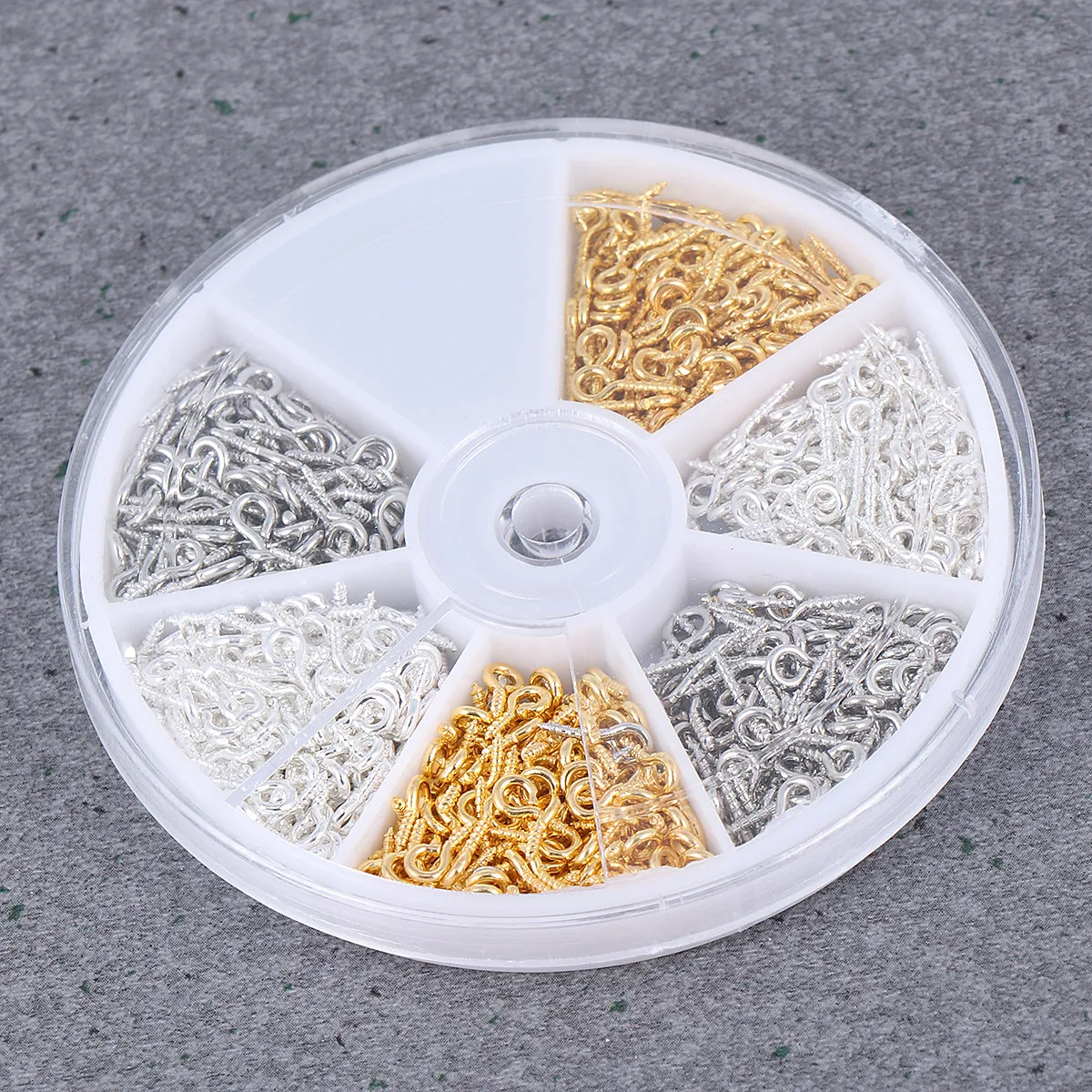 1Pack Premium Sheep Eye Screw Assortment Rust Resistant Self-Tapping Hooks Round Loop Top for Woodworking Jewelry Making Photo