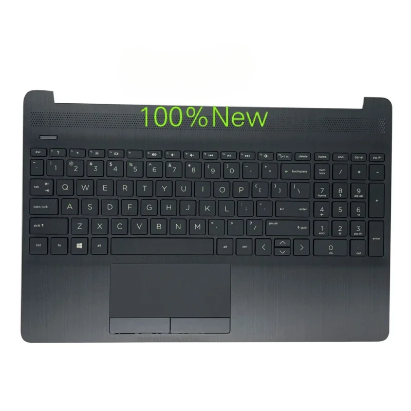 New for HP 15-dw 15s-du palmrest non-backlit keyboard touchpad l52022-001 Gray