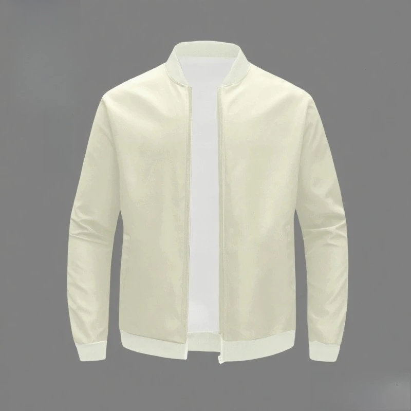 أحدث نموذج الربيع والخريف جديد البيسبول طوق قصيرة فضفاضة بلون جاكيتات رجال الأعمال معطف رقيق غير رسمي المألوف