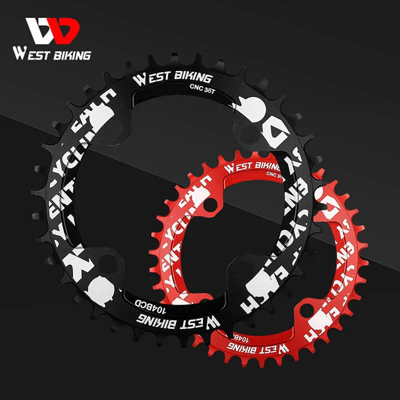 WEST BIKING MTB 104 BCD Narrow Wide Crankset 32T 34T 36T 38T Chain Adaptive Chainrings Moutain Bike XC Chainwheel Bicycle Parts