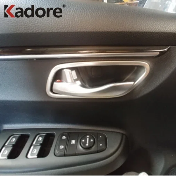 For Kia Rio 4 X-line 2018 2019 Carbon Fiber Interior Door Handle Cover Trims Protection Sticker Car Styling Accessories