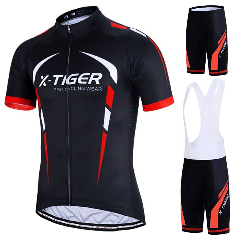 X-Tiger Pro Cycling Set MTB Bicycle Wear Maillot Ropa Ciclismo 3 Colors Bike Uniform Cycling Jersey Set Cycling Clothing