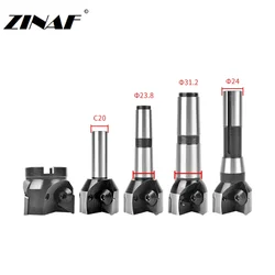 TP16 TP22 MT3 MTB3 MT4 MTB4 C20 R8 30-100mm indexable end mill 90 degrees Morse taper shank milling cutter milling machine