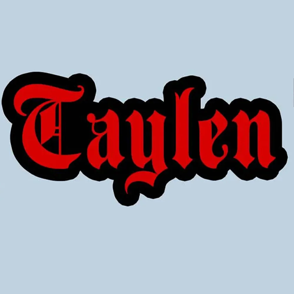 Personalized Custom Name Vinyl Sticker Gothic Font Double Layer Outline Waterproof Custom Text Decal For Tumbler Laptop Car Wate view 4