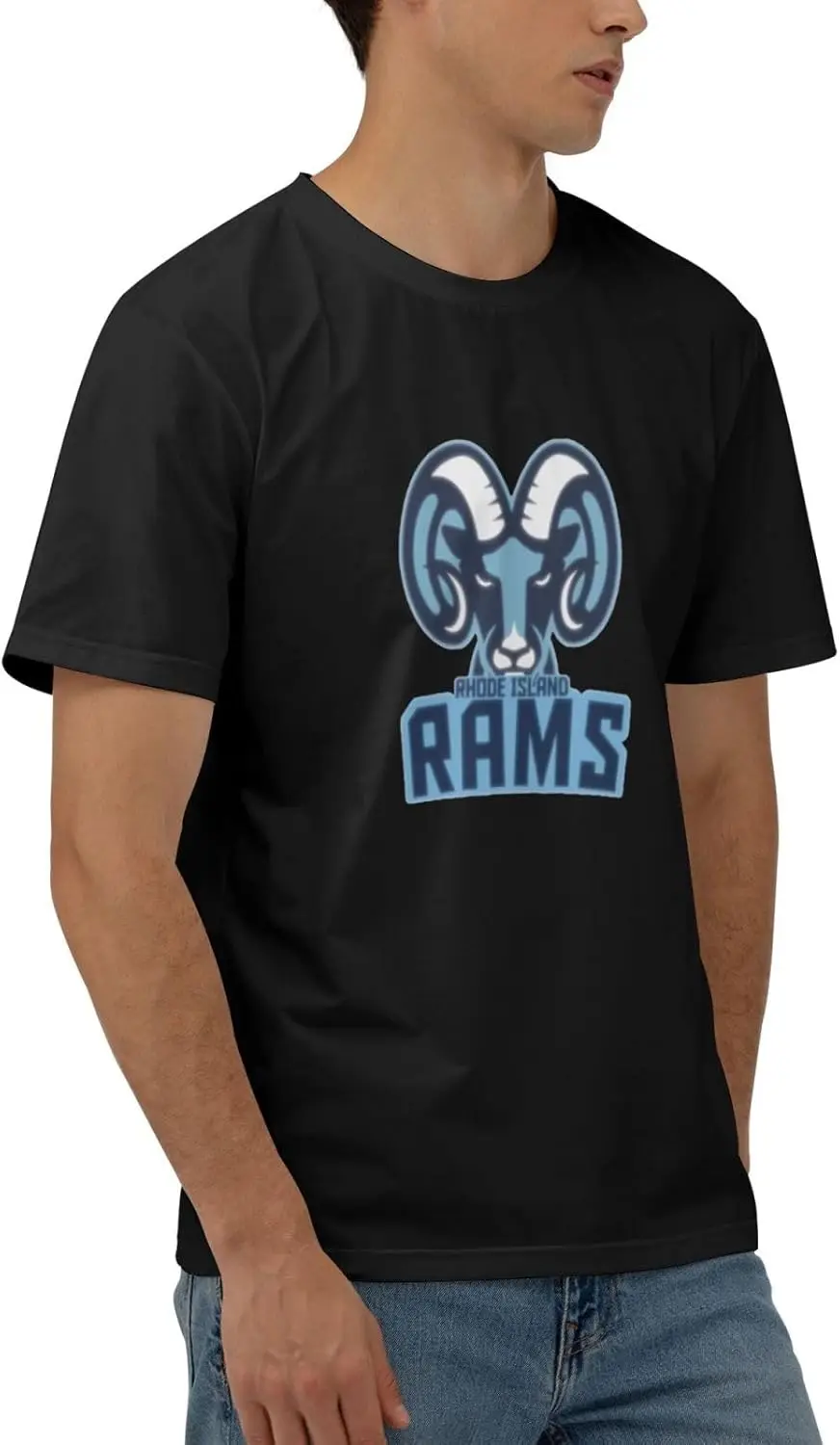 Uri University of Rhode Island Rams Men's 170g Combed Cotton Short Sleeve T-Shirt