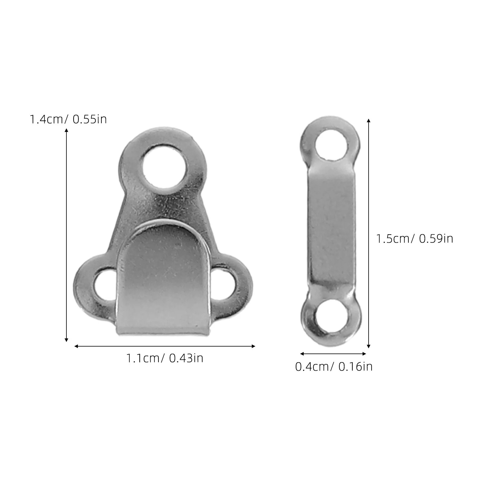 20 قطعة خطافات معدنية غير مرئية وإغلاق عيون رمادي داكن خياطة على السراويل التنانير الصدرية الخياطة الخياطة السحابة #5