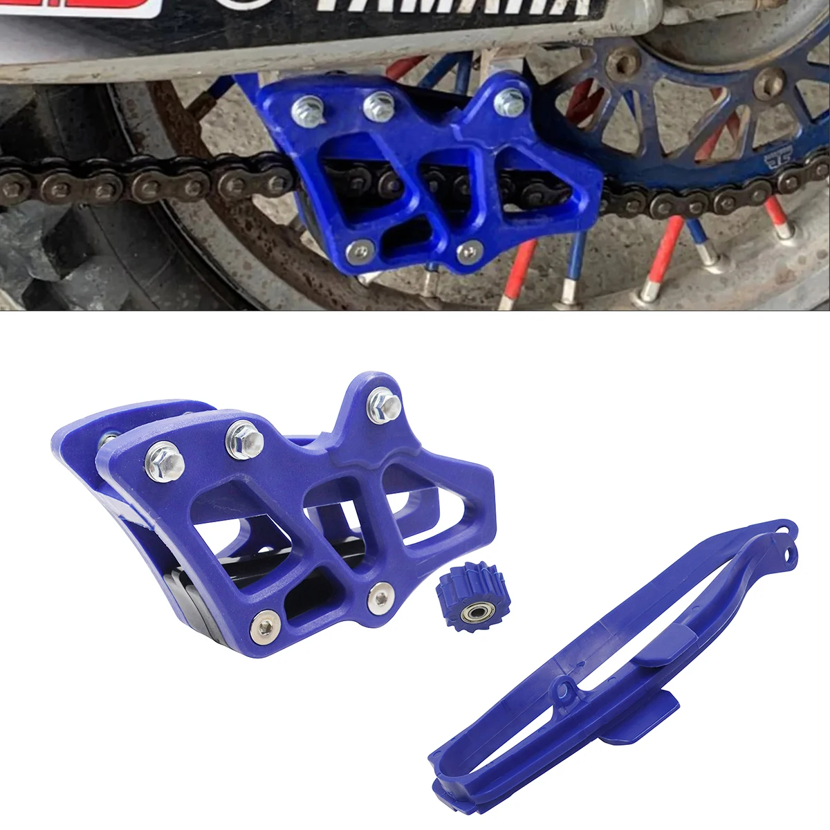 

For Yamaha WR 250F 450F YZ 125 250 250F 450F 250X Parts Motorcycle Chain Slider Guide Swingarm Roller Chain Guide Sprocket Guard