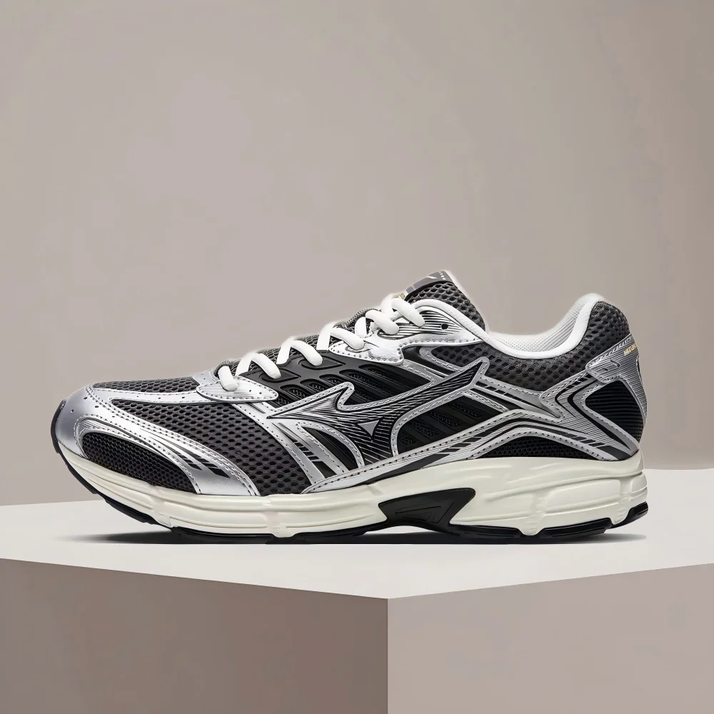 Mizuno Speed 2010 Unisex Silver Low-Top Casual Runners  Retro Style, Breathable Mesh & Versatile Comfort D1GH251708