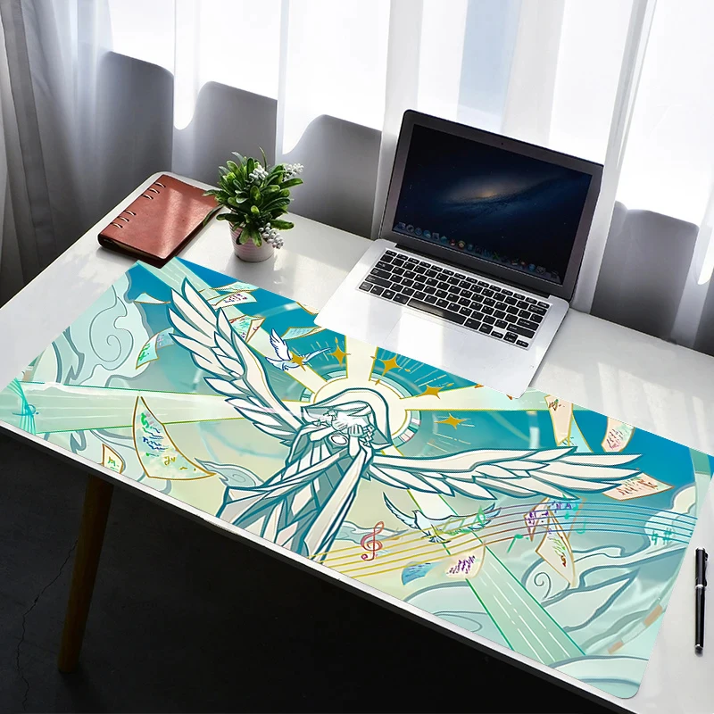 

Mouse Pad Laptop Non Slip Extended Desktop Mouse Mat PC Anime HD Keyboard Pad Gaming Accessories G-genshin Impact Venti Mousepad