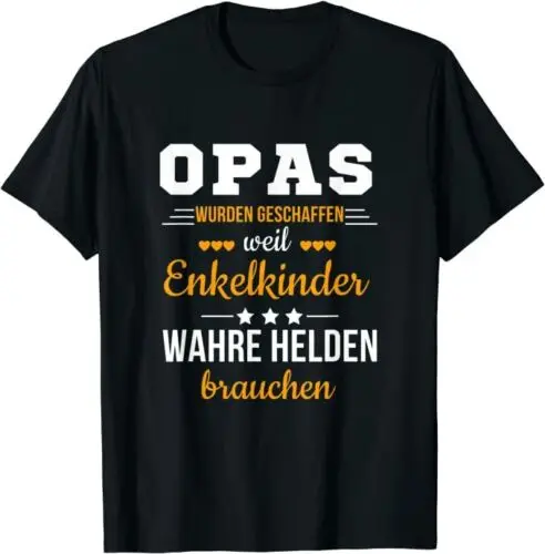 Neu Opas weil Enkelkinder Wahre Helden Brauchen Großvater Spruch Gift T-Shirt