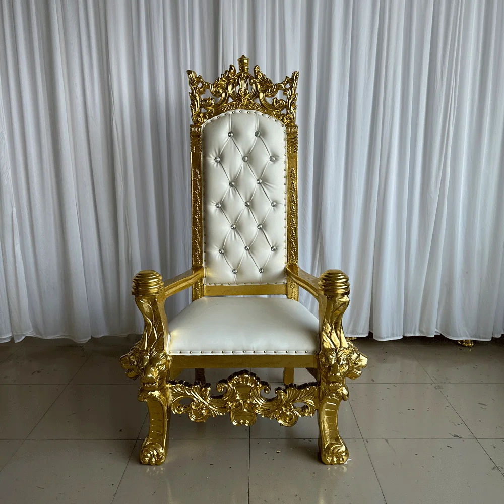 2pcs Luxury Top Popular Italian Throne Chiars Wedding King And Queen Chairs For Banquet Event Decoration