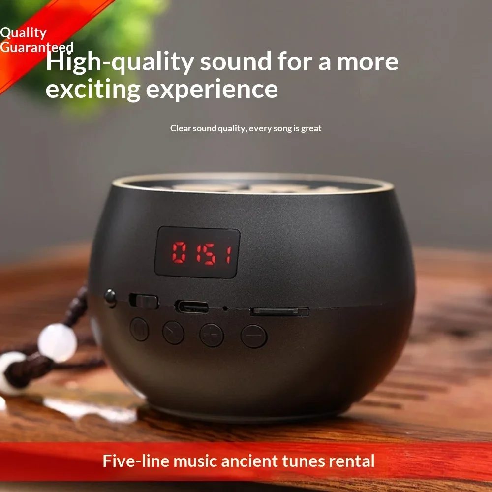 Mesh Fabric Cover Mini Bluetooth Speaker Portable Stereo Heavy Bass Support TF Card Desktop Travel Holiday Gift Universal Audio