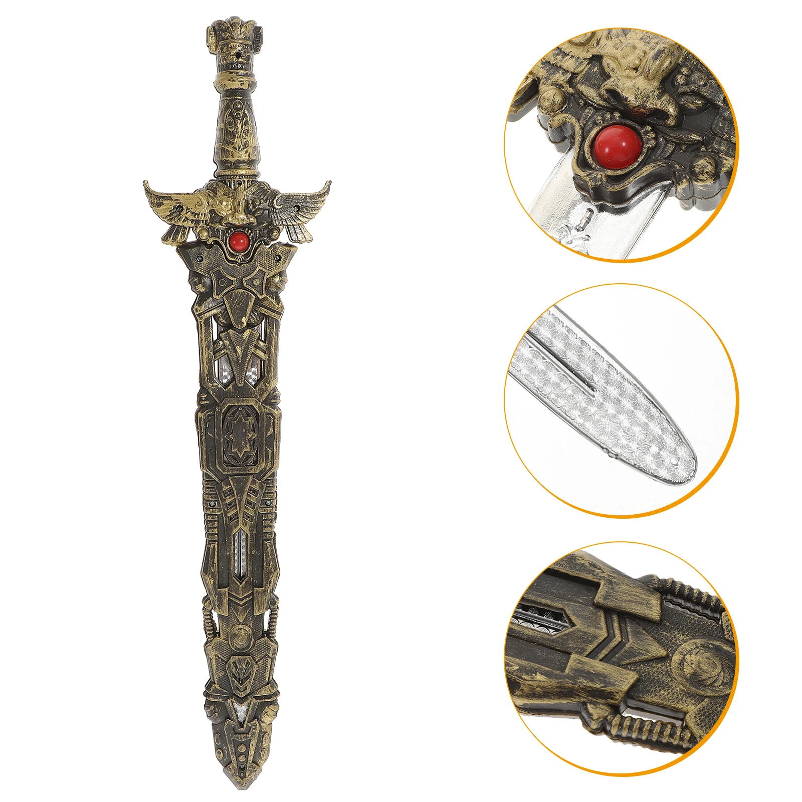 

5pcs Plastic Toy Sword Kids Plaything Cosplay Props Safe Costume Accessory Party Pirate Game Japanese Swords Stylish Design High