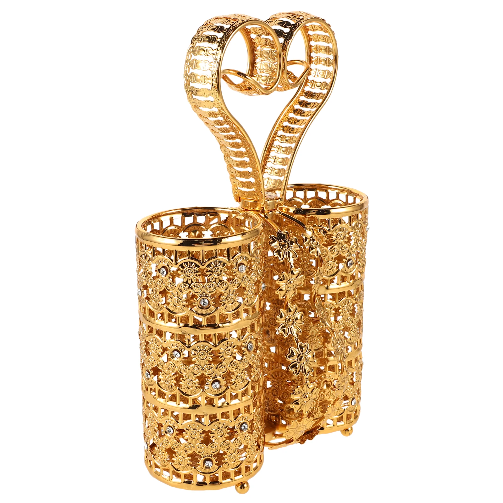 

Elegant Iron Hollow Chopstick Holder Cutlery Silverware Organizer Kitchen Desktop Utensil Rack Sturdy Storage European Style