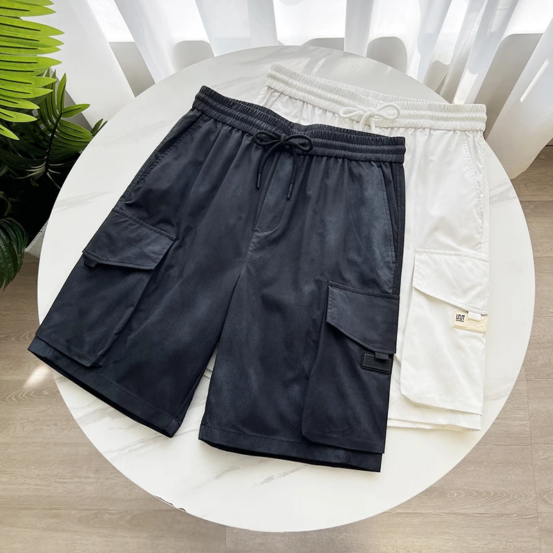 Estate Casual Loose Fit orts Cinque-ket Workwear Sle ex Pantaloni sportivi per il tempo libero in vita elastica per uomo e donna