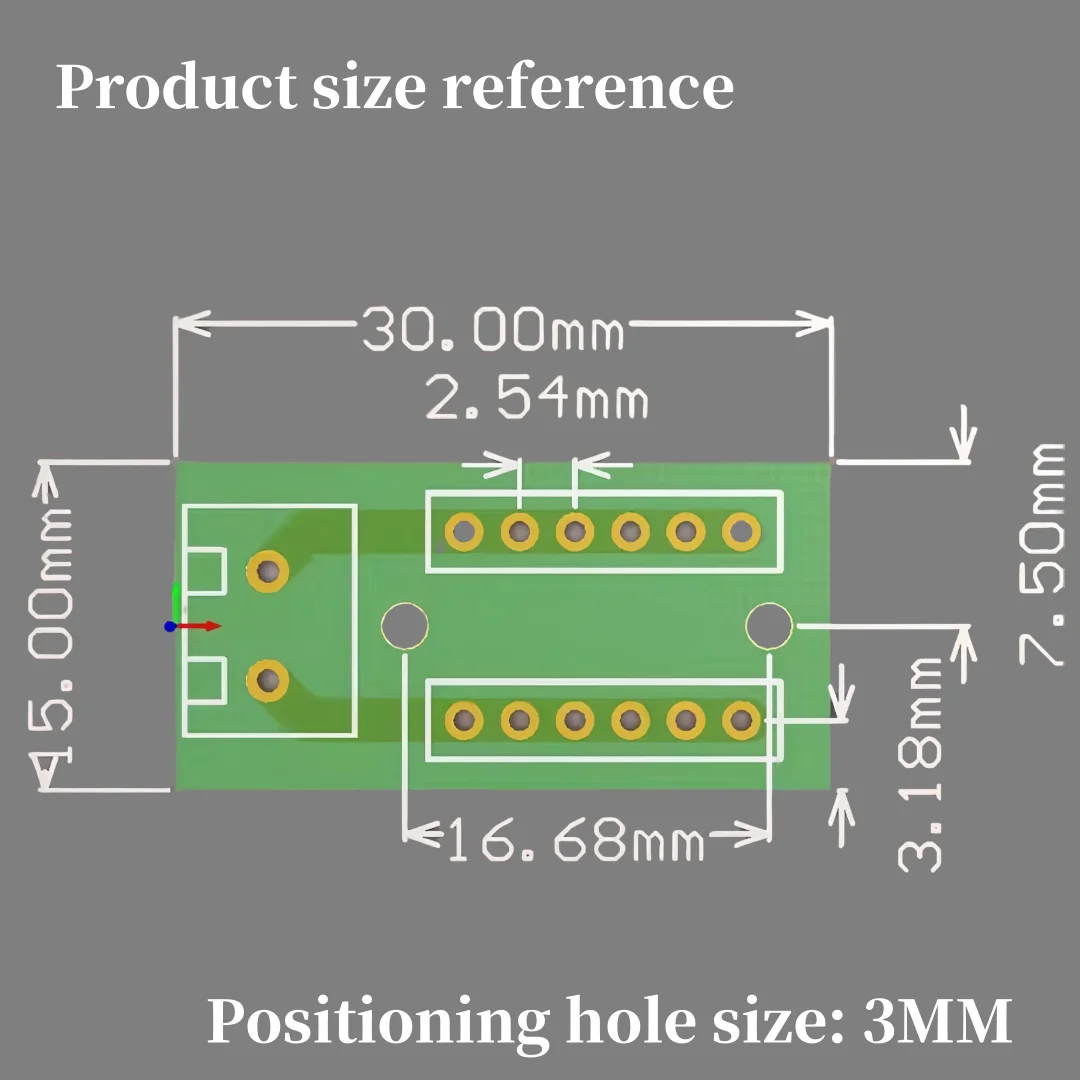 1Pcs 2P terminal to 12P pin conversion board Dupont wire transfer board 5.0 Converting wiring terminals to 2.54 pins