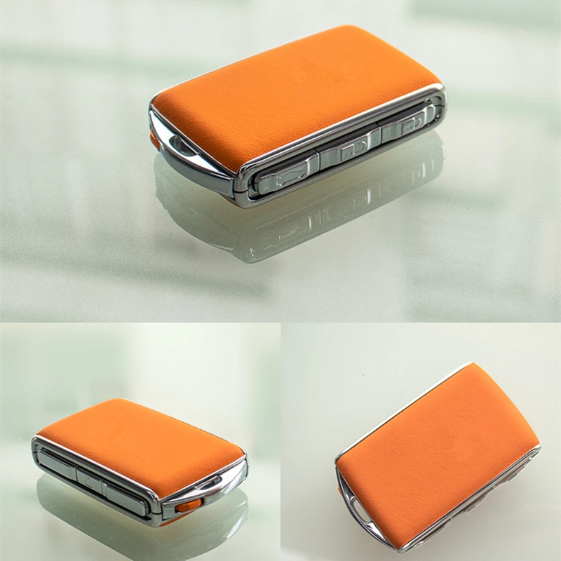 Car Leather Remote Key Case Replacement Key Cover for VOLVO XC60 XC90 XC40 V40 V60 C40 S40 S80 S90 S60 Wooden Remote Key Shell - Image 3