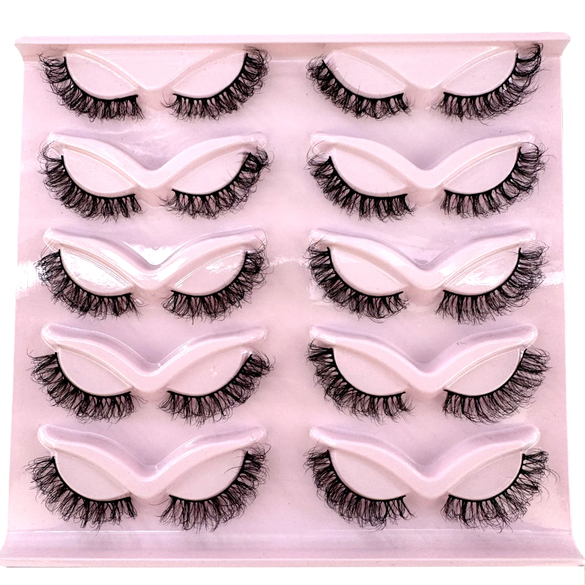 HBZGTLAD 10 par 3D Faux Mink Lashes puszyste miękkie pełne grube delikatne naturalne długie sztuczne rzęsy kręcone rzęsy hurtownia rzęs