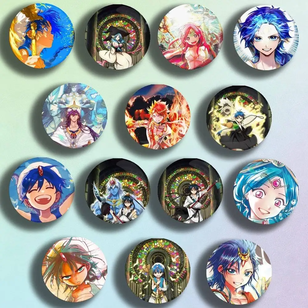 

Magi The Labyrinth of Magic Anime Laser Badge Creative Pins Brooch for Bag Clothes Hat Decor Gifts Fans Collect