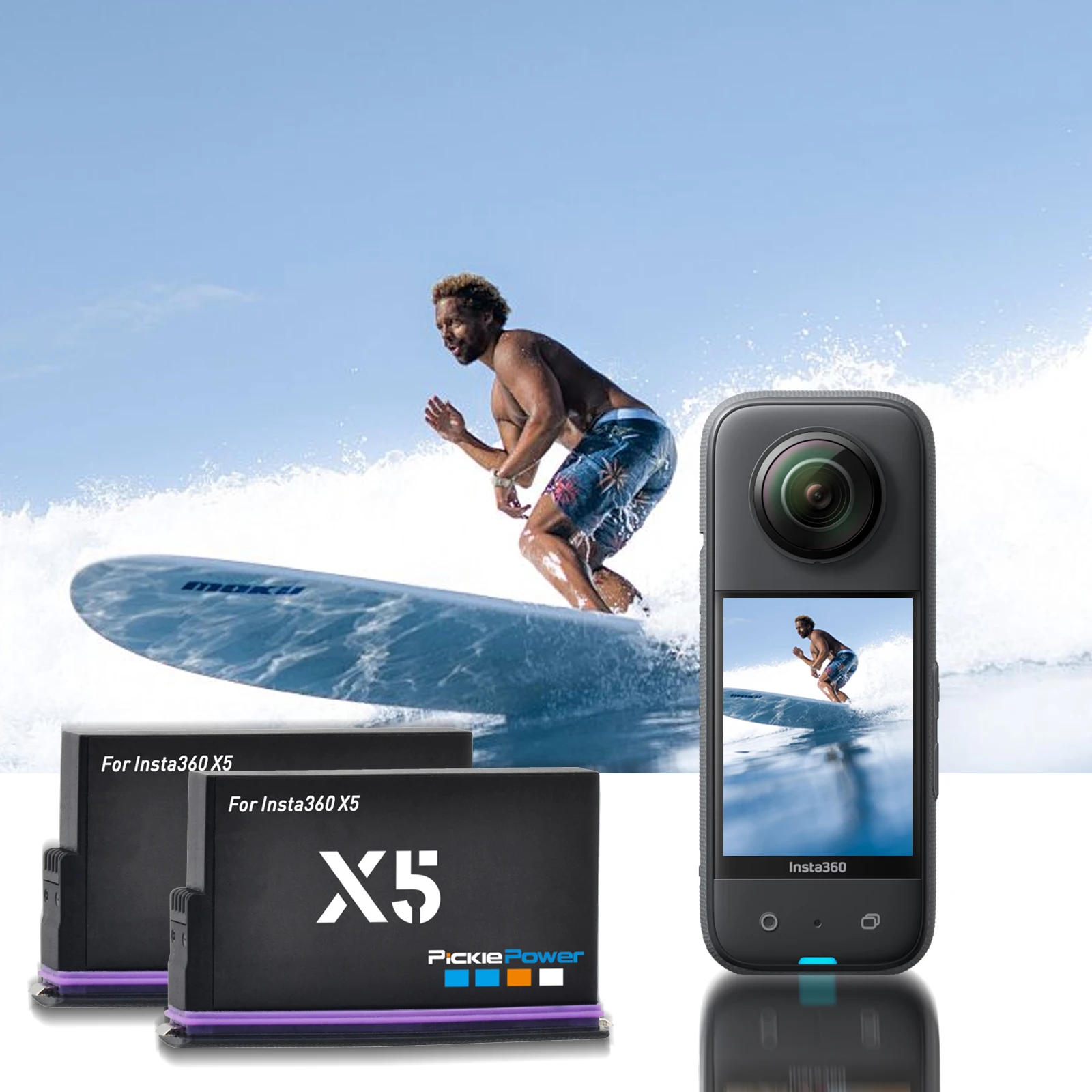 بطارية بديلة 2860 مللي أمبير في الساعة لـ Insta360 X5، صندوق شاحن سريع لملحقات كاميرا الحركة Insta 360 X5