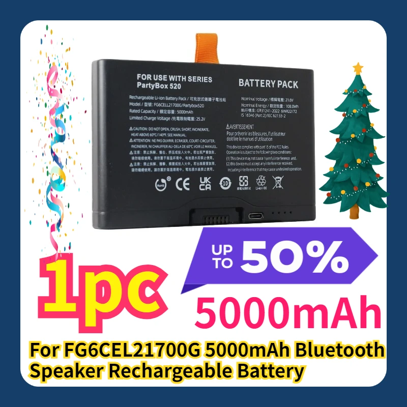 

For FG6CEL21700G 5000mAh Bluetooth Speaker Rechargeable Battery