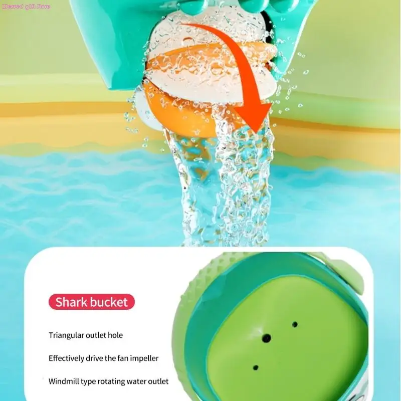 D0JC Educational Bath Toy per il bambino rotante rotazione acqua per bambini Allenamento abilità motorie fine