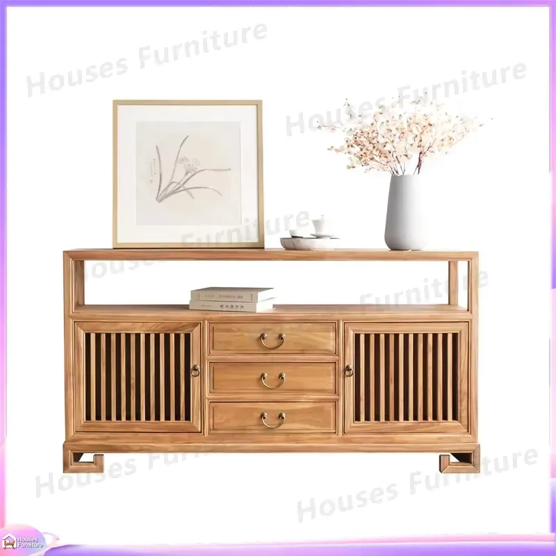 Solid Wood Shoe Cabinet Storage Organizer with Drawers Modern Entryway Hallway Furniture Floor Standing Rack for Living Room view 2