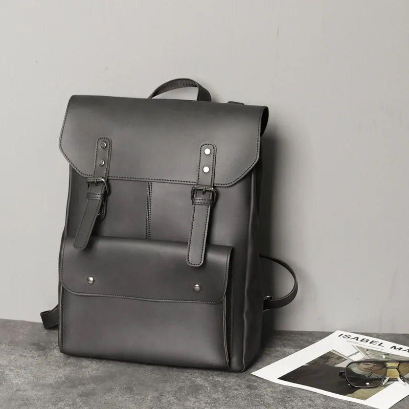 Vinatge Design Herren Rucksäcke Klappe Hasp Hoch leistungs rucksack Herren Reisetasche Hochwertige Leder rucksäcke Schulbuch taschen