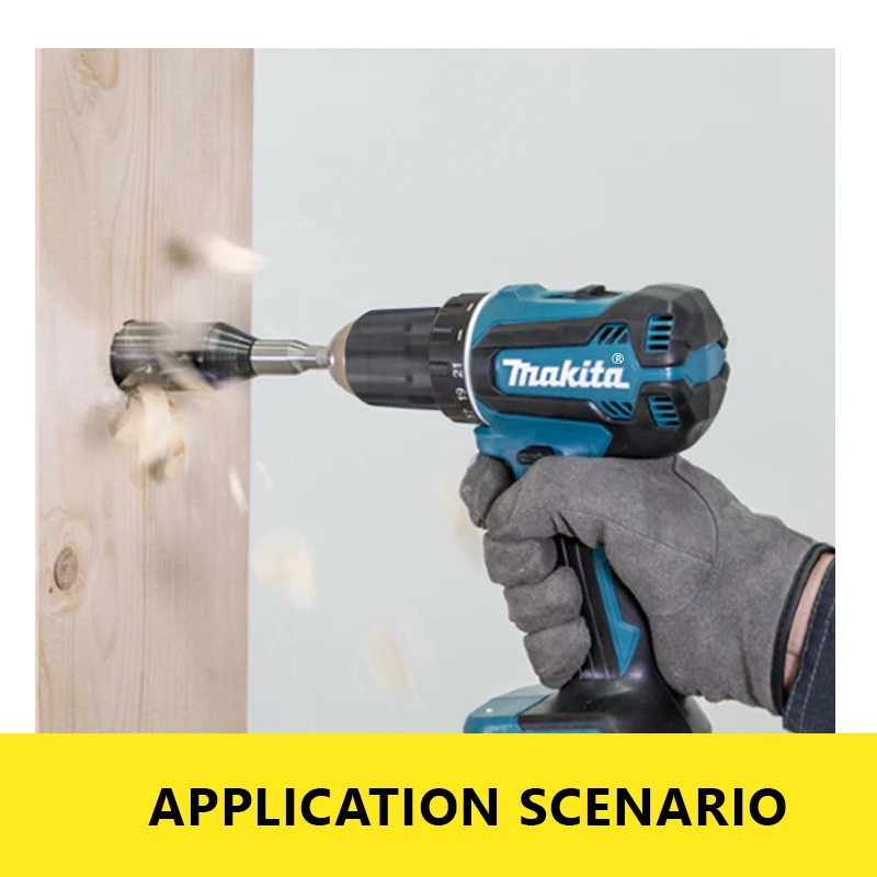 Makita-destornillador inalámbrico compacto, taladro eléctrico recargable sin escobillas, 18V, DDF485, 10MM, para batería Makita de 18V