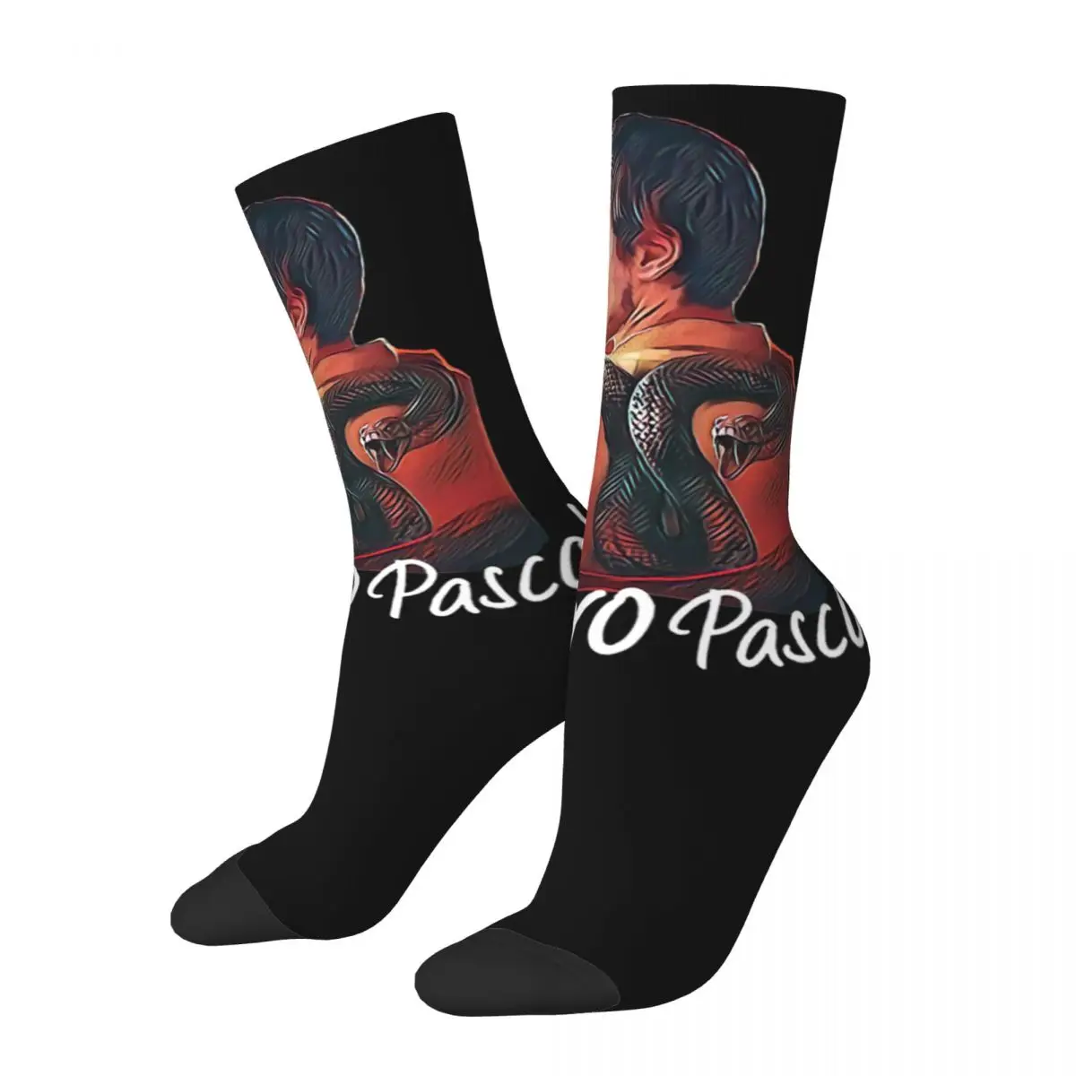 

Funny Crazy Compression Sock for Men Classic Hip Hop Harajuku Pedro Pascal Happy Seamless Pattern Printed Boys Crew Sock