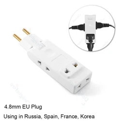 4 in 1 EU Plug Extenion Socket Foldable France Germany Spain Plug Converter AC Outlet US To EU Plug Adapter Electrical Sockets