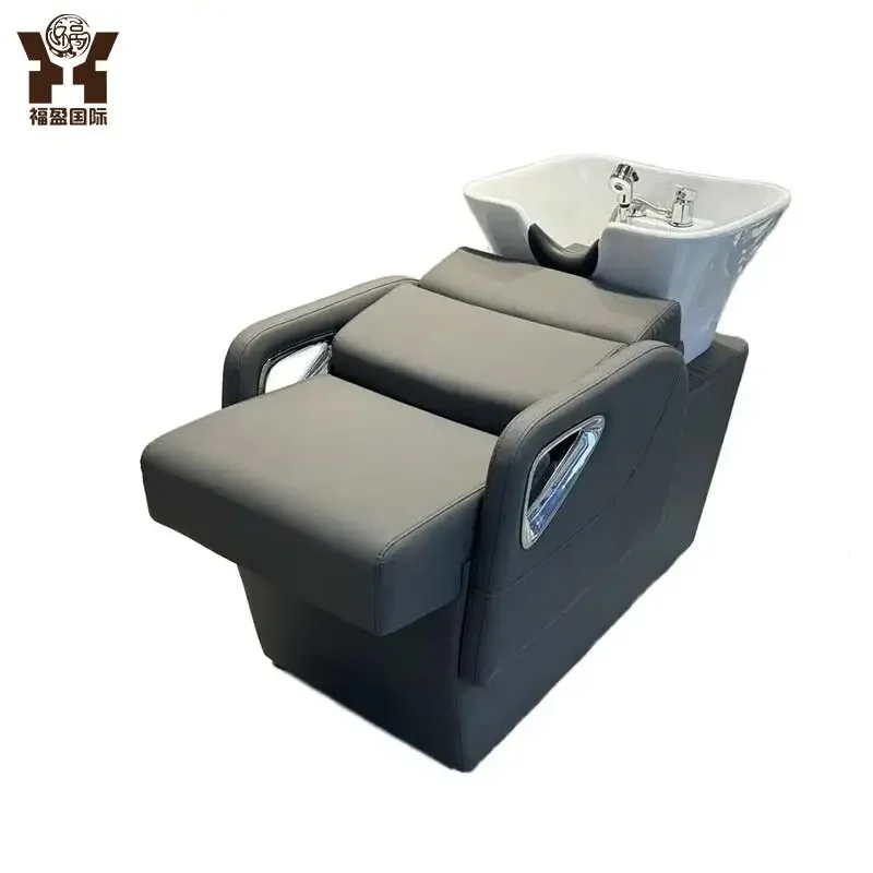 New half lying shampoo bed hair salon special salon high-end barbershop flush bed ceramic basin hair washing bed