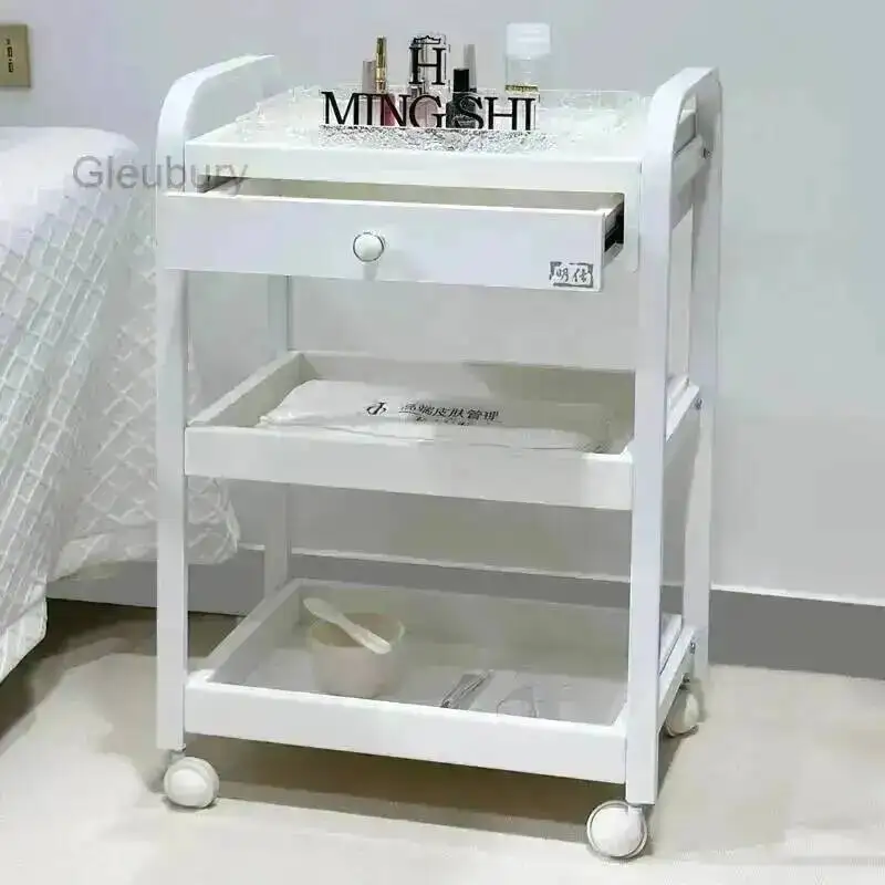 Salon Moving Luxury Modern Trolley Rotating Organizer Storage Trolley Cart Simple Tool Carritos Organizadores Salon Furniture