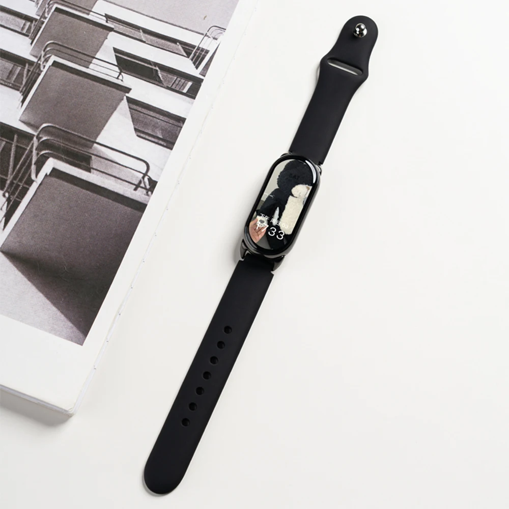Pasek do Mi Band 10 Pasek do Mi Band 9/10 Opaska na nadgarstek do Mi Band 8 Silikonowa sportowa bransoletka do Xiaomi Smart Band 10 Paski do zegarków
