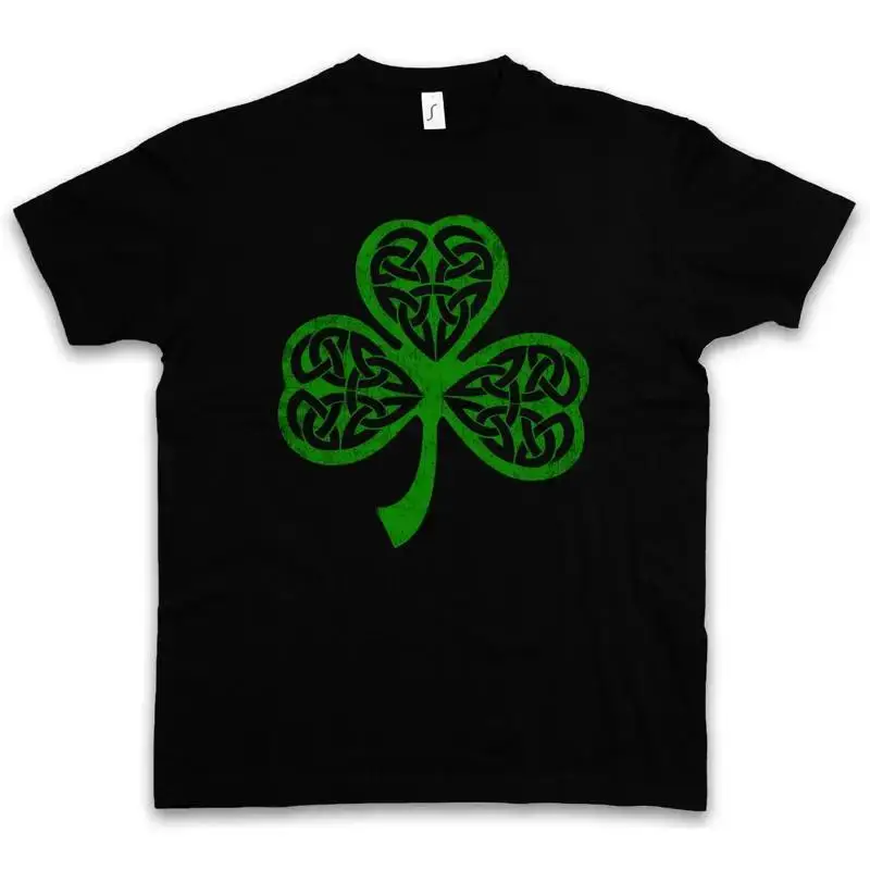 ФУТБОЛКА SHAMROCK IRISH KNOT II С изображением клевера, Ирландии, кельтов, рун.