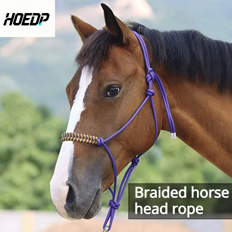 For Horses  Style Training Halter Woven Horse Headcollar Durable Lead Rope Equestrian Tack For Horse Leading Training