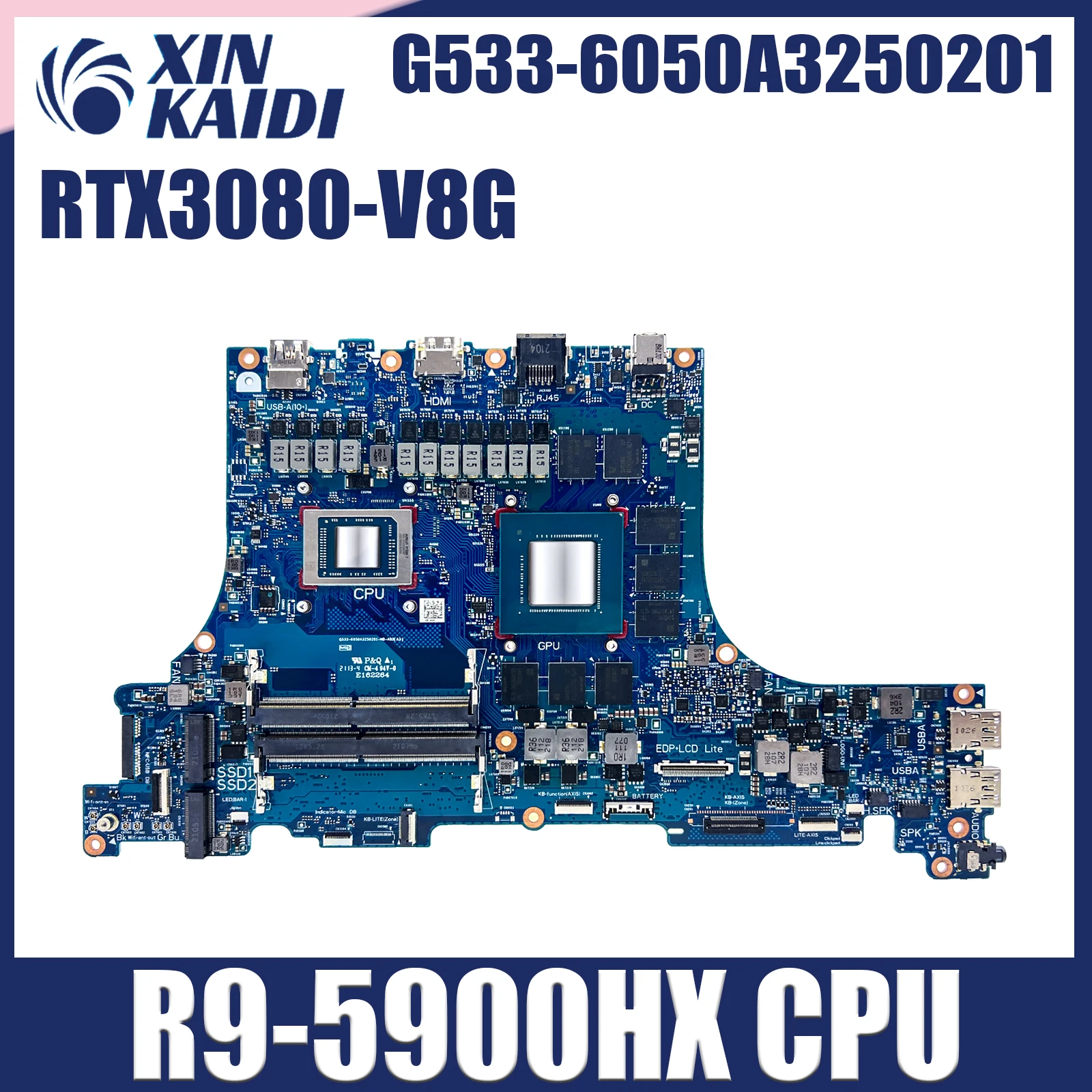 G513Q R9-5900HX RTX3080-V8G Mainboard For ASUS PX513Q G513RS G513QE G713QM G713QR Laptop Motherboard G533-6050A3250201