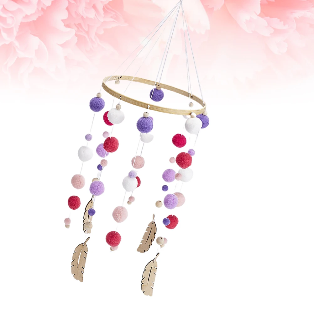 Wind Chime ตกแต่งห้องนอน Dream Catcher จี้แขวนผนังเนอสเซอรี่ Art Hairball เด็กอุปกรณ์ตกแต่งบ้านเด็ก