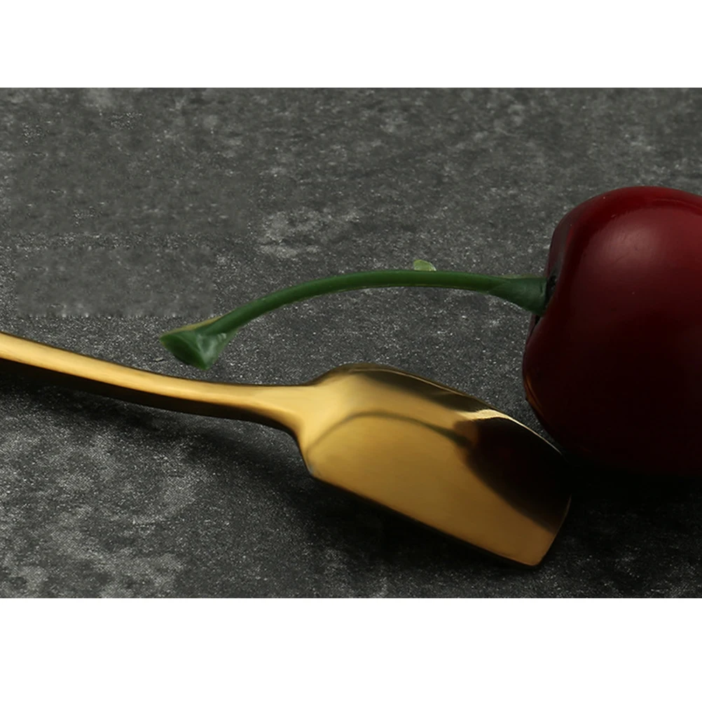 

2 Pcs Coffee Spoon Long Handle Mixing Spoons Stainless Steel Korean Ice Stirring