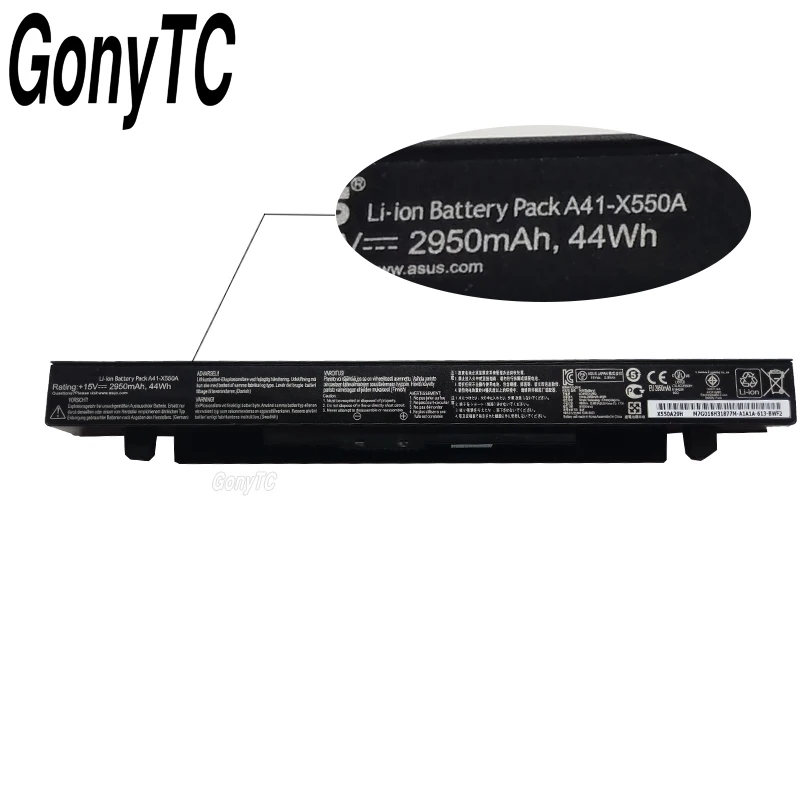 Original 15V 2950mAh New A41-X550A Laptop Battery for ASUS A41-X550 X450 X550 X550C X550B X550V X450C X550CA X452EA Electronics