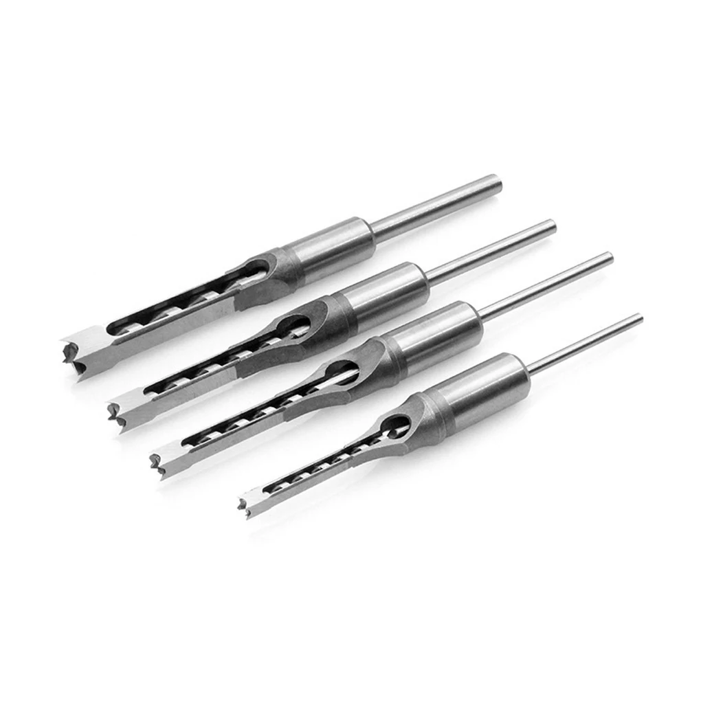 

Pack of 4 Woodworking Drill Bits Carbon Steel Square Mortising Drilling Bit Wood U-shaped Crafting Carpentry Tools