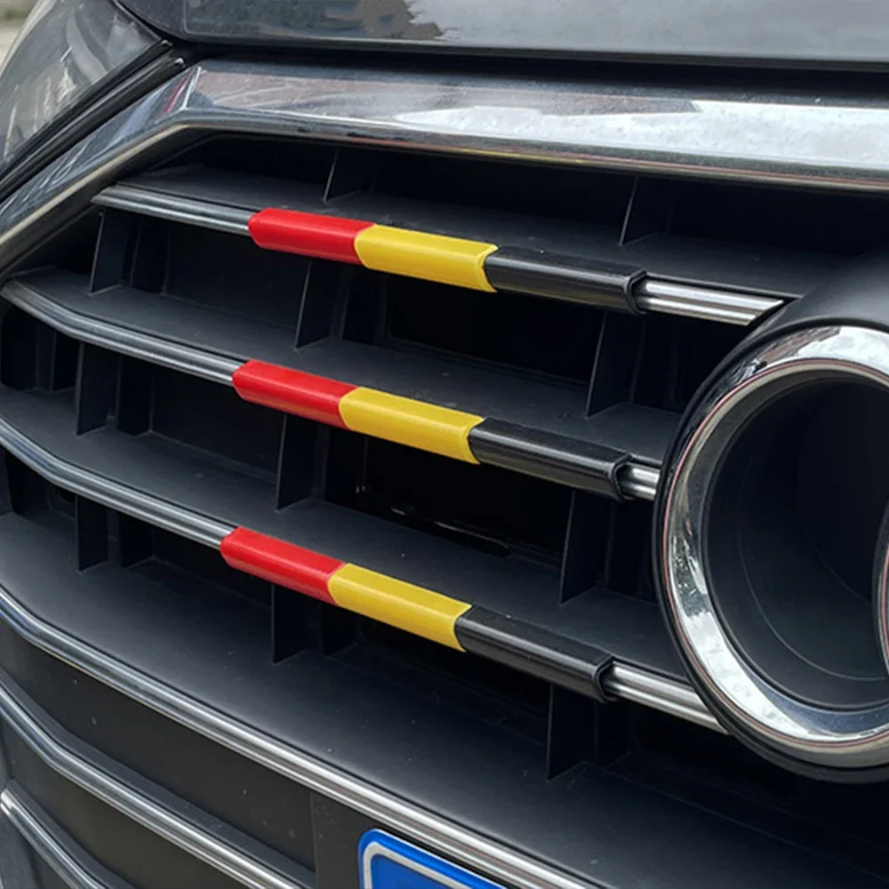 Car Front Grille Trim Strips Racing-Grills Decorative Three-Color Automotive Exterior Accessories For Audi A6 C8 4K 2019-2022