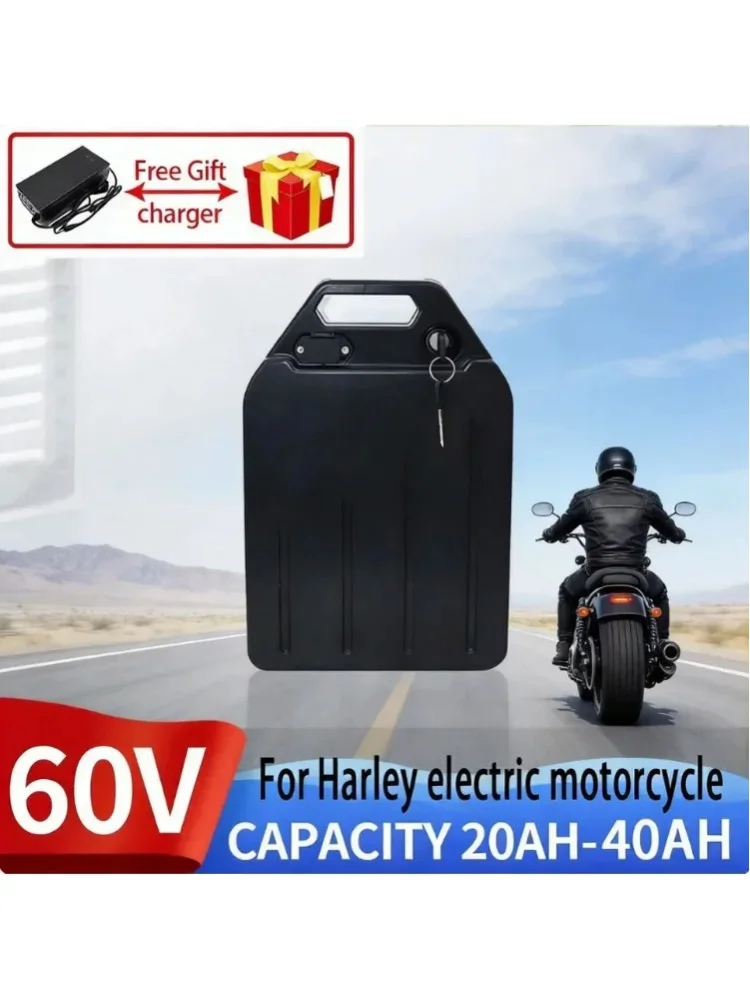 Geeignet für Motoren unter 3000W, für Harley 60V 20Ah/30AH/40Ah Lithium-Akkupack, hochwertiger Akku.