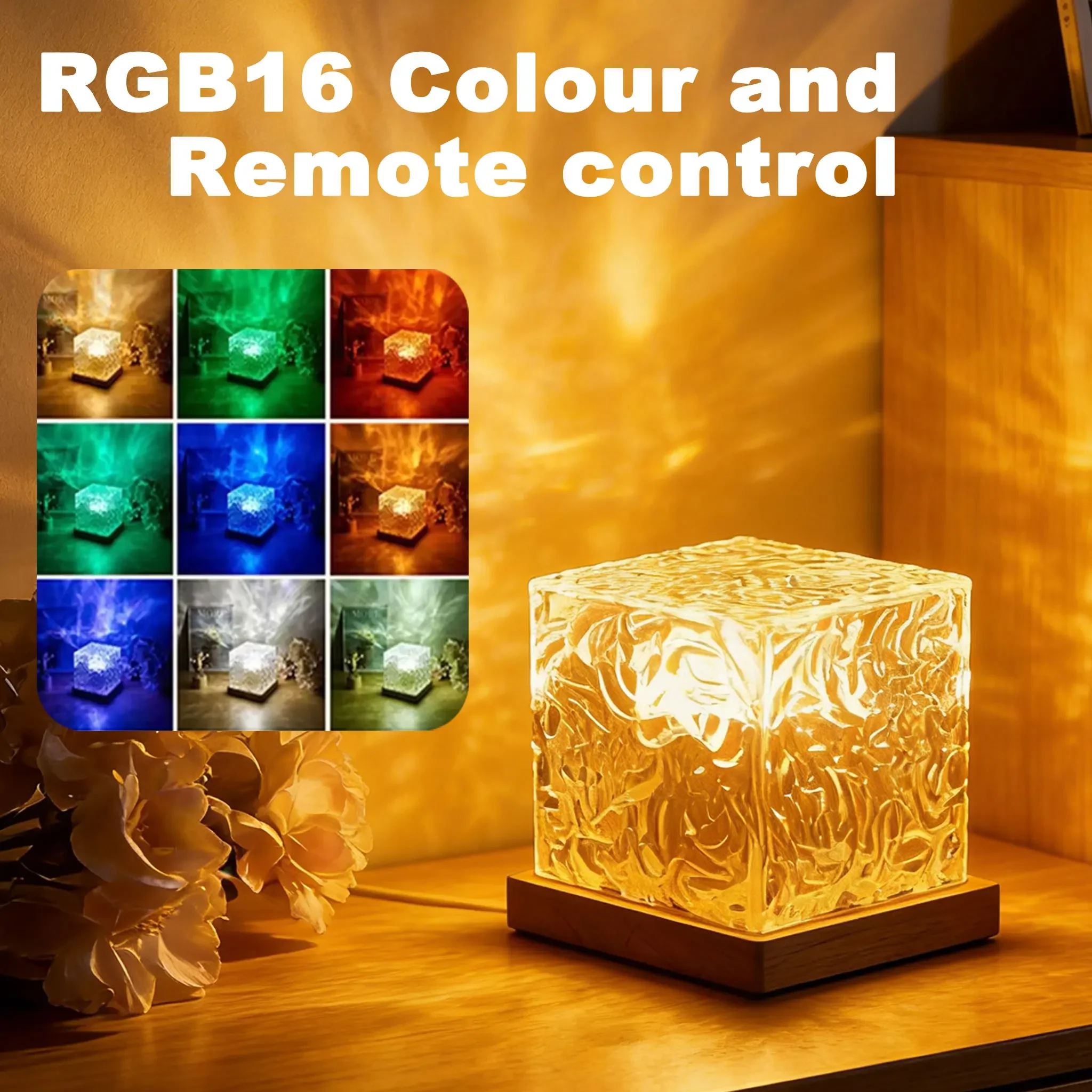 

Ночник с 3/16 цветами и пультом ДУ, проектор водных волн, проектор океанских волн