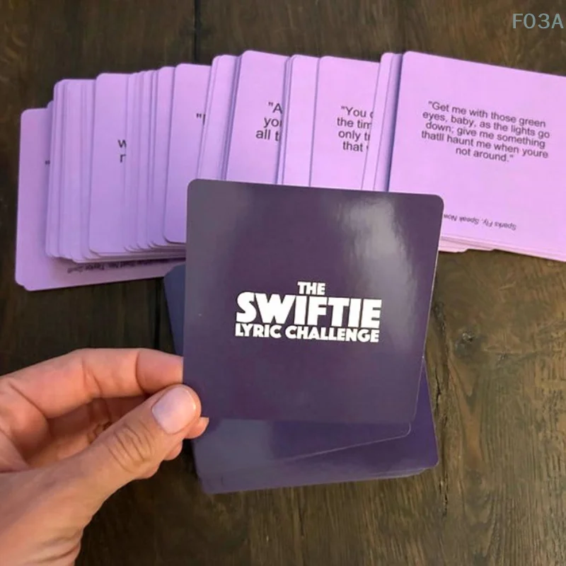 The Ultimate Game Night Delight For All Swftties The Swftie Lyrc Challenge Card Game,Party Supplies Double Sided Cards