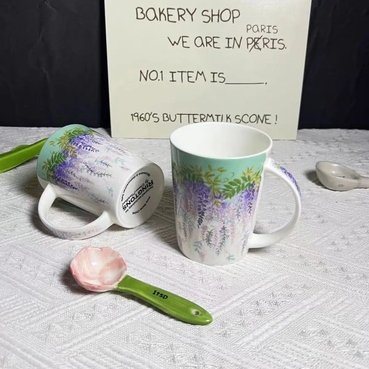 Ultra-thin Style Mugs, Ultra-light Coffee Cups, The Flower Sea Series with High Aesthetic Quality and Exquisite Design. view 3