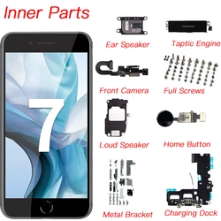 Internal Accessories Replacement For iPhone 7 Front Camera Charging Port Home Button Flex Cable Full Metal Bracket Screws