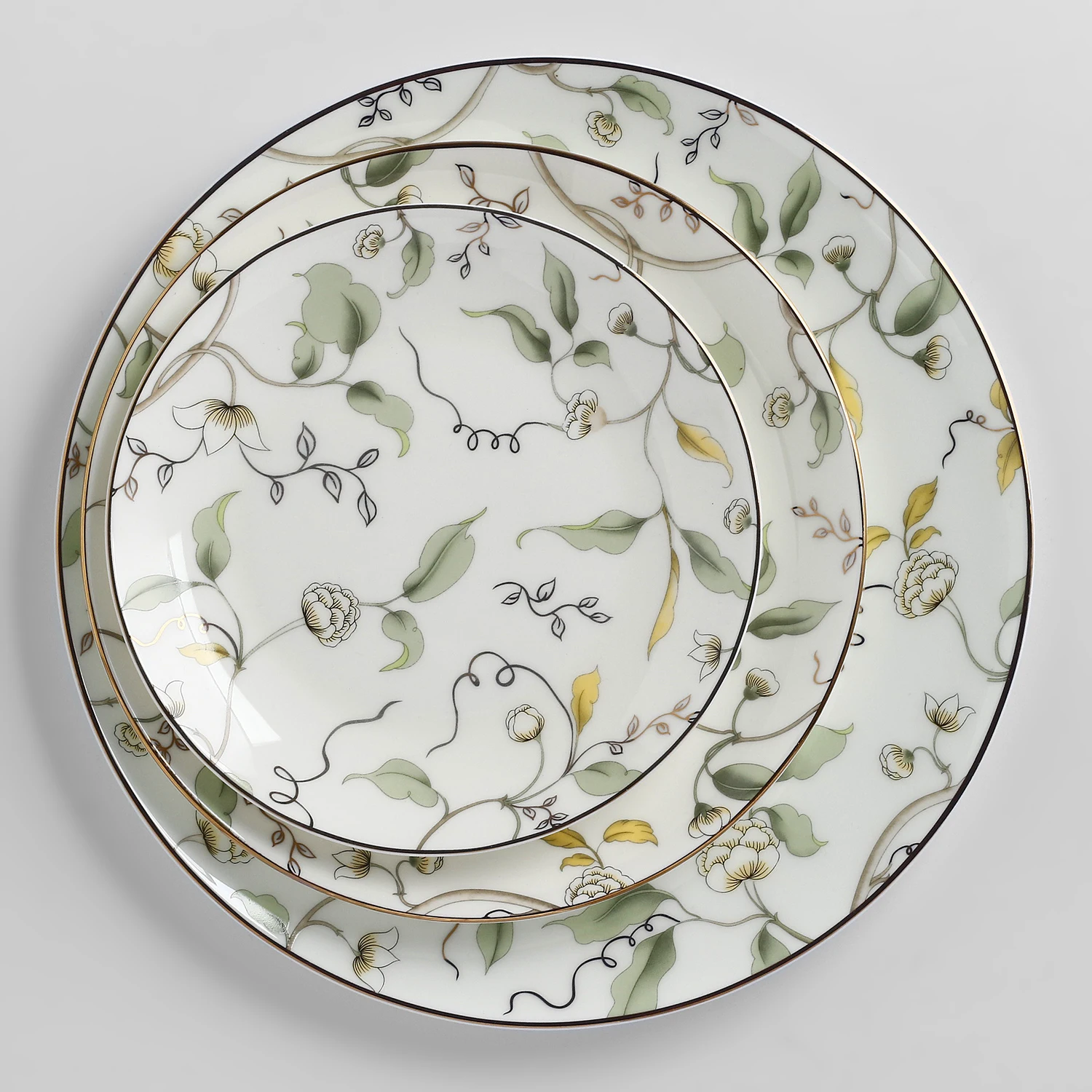 

Bone China Moonlight round Plate Cerc Di Microwave Se Dinnerware Home Use Flat Plate Nordic Sle Gold 8 Inch